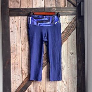 Nike dri-fit purple capri leggings size small